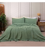 Çift Kişilik Müslin Yatak Örtüsü ve Pike, 4-Katlı, Lüks