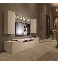 Decoraktiv Trendstyle 5220DS Mdf Tv Ünitesi Tv Sehpası - Parlak Beyaz