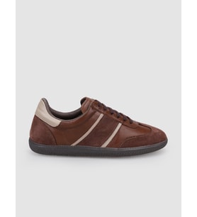 %100 Hakiki Deri Kahverengi Bağcıklı Kadın Sneaker