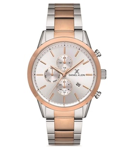 Daniel Klein Rose Gold/Metalik Çelik Bilezik Takvimli Erkek Kol Saati
