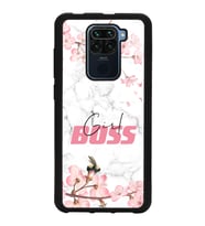 Xiaomi Redmi Note 9 Uyumlu Sakura Girl Boss Tasarımlı Glossy Telefon Kılıfı