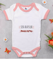 BK Kids Sen Araysun Macera Tasarımlı Pembe Bebek Body Zıbın-1