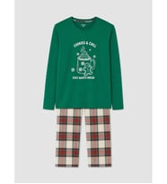 LC WAIKIKI Kırmızı Yılbaşı Temalı Erkek Pijama Takım