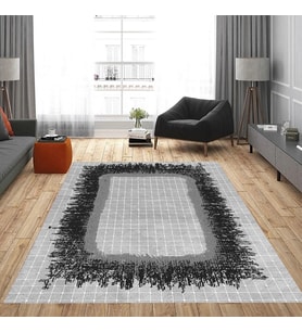 Rovigo Home Dijital Baskı Yıkanabilir Kaymaz Taban Salon Halısı Ve Yolluk RV165-FNL471 (Siyah)