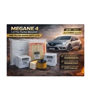 Megane 4 1.3 TCe Turbo Benzinli Filtre Bakım Seti Yağ Hava Polen Filtresi Mais