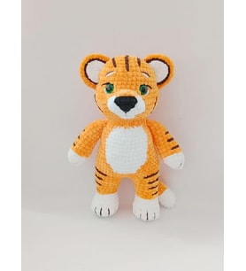 Sevimli Kaplan Amigurumi Organik Oyuncak