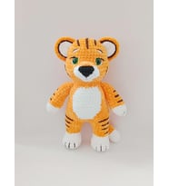 Sevimli Kaplan Amigurumi Organik Oyuncak