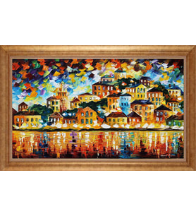 ALTIN ÇERÇEVELİ PASPARTULU TABLO CR1457