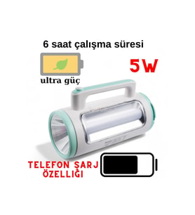 ultra güçlü telefon şarj özellikli hem el feneri hem ışıldak uzun mesafeli fener