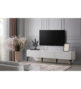 Dolunay Modern Membran Çekmeceli Tv Sehpası 180cm