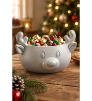 Sonbahar ve Noel Temalı Ren Geyiği Bowl - Sunum Kabı