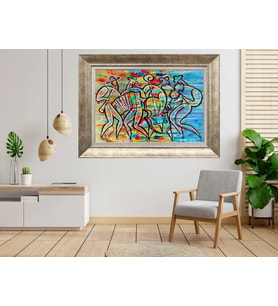 Gümüş Çerçeveli dekoratif Tablo as1588
