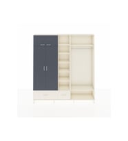 Arges Dolap 12 Raflı 2 Çekmeceli 2 Askılı 220x30x243 Aytaşı-Antrasit/Aytaşı
