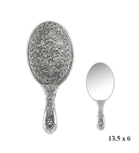 pilelistore 925 Ayar Gümüş Papatya Motifli El Aynası
