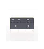 Arges Konsol 3 Raflı 6 Çekmeceli 4 Kapaklı 176x30x99 Aytaşı-Antrasit