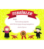 Tebrik Kartı Kuran'a Geçiş