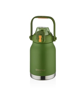Shotay Çelik Termos Matara Phone Holder 1000Ml Yeşil