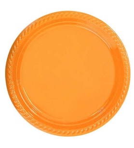 TABAK PLASTİK YUVARLAK 22 CM TURUNCU PK:25-