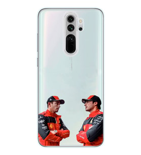 Redmi Note 8 Pro Uyumlu Carlos Sainz ve Charles Leclerc Formula 1 Desenli Şeffaf Kılıfı
