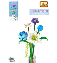 Loz Dekoratif Ve Koleksiyonluk Çiçek Buketi 488 Parça Çiçek Modeli Yapım Seti FFLZ-4602 (Standart)