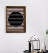 BK Home Modern Art Tasarımlı Doğal Masif Ahşap Çerçeveli Tablo 45x65cm-3
