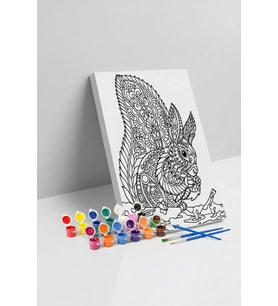 Sincap Desenli Mandala Tuval Boyama Seti 40x50 cm