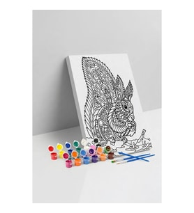 Sincap Desenli Mandala Tuval Boyama Seti 40x50 cm