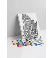 Sincap Desenli Mandala Tuval Boyama Seti 40x50 cm