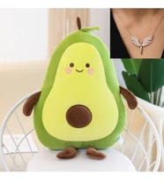 Avokado Pelüş Yastık 50cm Ve Melek Kolye Hediyeli (Yeşil)