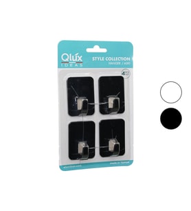 4PCS CLOUD ASKI NO-2 SİYAH - BEYAZ PLASTİK YAPIŞKANLI MONTAJ (5343)