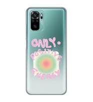 Xiaomi Redmi Note 10 / Note 10S Uyumlu Pozitif Enerji Tasarımlı Şeffaf Telefon Kılıfı