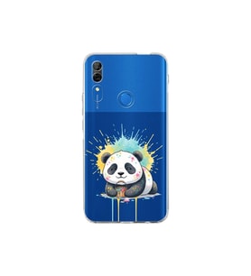 Huawei P Smart S ile Uyumlu Splash Panda Tasarımlı Şeffaf Silikon Kılıf