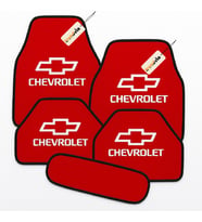 Chevrolet Logolu Araç Halı Paspas Takımı 5 Parça – Kaymaz Tabanlı, Kolay Temizlenir (Kırmızı)