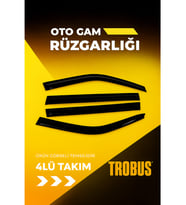 Fiat Fullback 2019 Cam Rüzgarlığı 4'lü Takım (Siyah)