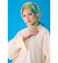 Saf İpek Eşarp 4107D (Twill İpek) (A.Yeşil)