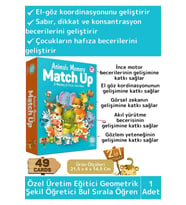 Premium Eğitici Zeka Geliştirici Çocuk El Göz Koordinasyonu Animals Memory Match Up Oyun
