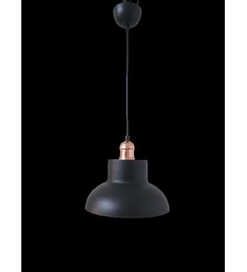Dylight Retro Metal Siyah  içi Gold Dekoratif Tekli Sarkıt Avize çap.25 cm