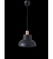 Dylight Retro Metal Siyah  içi Gold Dekoratif Tekli Sarkıt Avize çap.25 cm