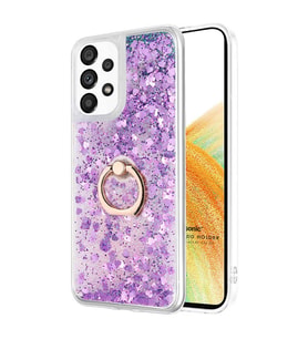 Microsonic Samsung Galaxy A33 5G Kılıf Glitter Liquid Holder Mor