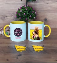Love Yourself Kupa Bardak Sarı Fotoğraflı Motto