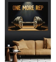 Bir Tekrar Daha Spor Motivasyonu Dekoratif Kanvas - Mdf Ahşap Tablo