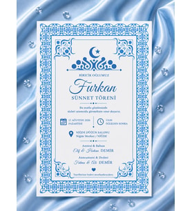 EKONOMİK SÜNNET DAVETİYE MODEL NO:028-032 ZARF DAHİL