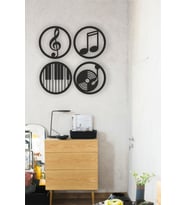 Müzik Aletleri Tablo Ahşap Mdf Lazer Kesim