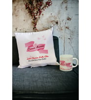 Anneler Günü Hediyesi Kupa Bardak ve Yastık Set 005 (Beyaz)