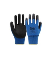 BEYBİ Pn Zebra Mavi Polyester Örme Nitril Eldiven No.9 - 12 Adet