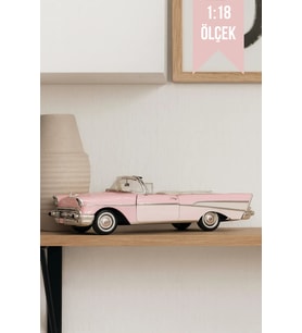 Pembe 1:18 Diecast İnce Detay 1957 Buick Roadmaster Oyuncak Metal Klasik Koleksiyon Model Araba
