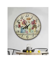 bilge Tasarım retro Duvar Saati 35 x 35CM (Çok Renkli)