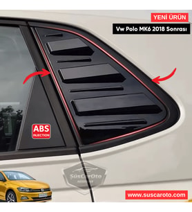 Vw Polo MK6 2018 Sonrası Uyumlu Kelebek Cam Izgarası Kelebek Cam Vizörü İthal Havalandırma Takım