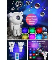 Bluetooth Hoparlörlü Astronot Yıldız Gezegen Projektörü Kumandalı Gece Lambası (Karışık)
