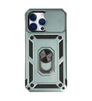 Iphone 14 Pro Max Kılıf Pars Lens Yüzüklü Silikon - Yeşil